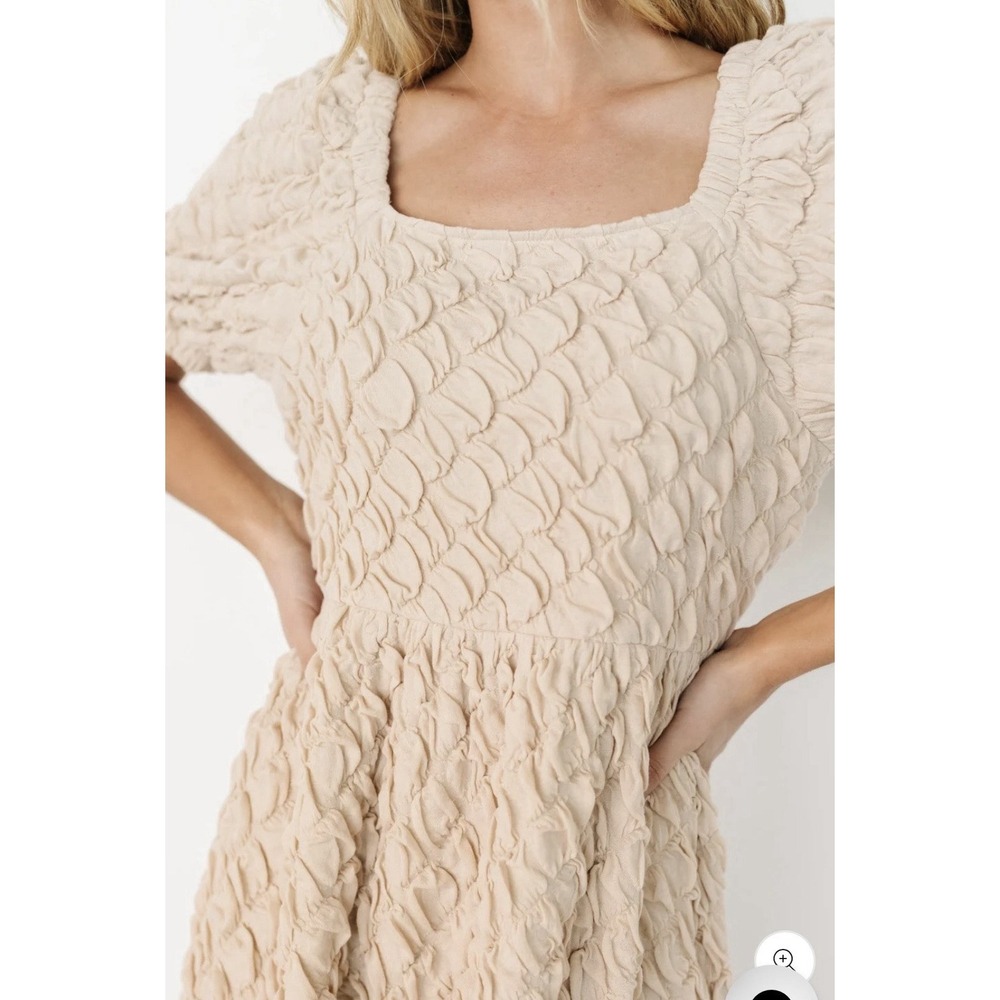 Baltic Born Dress Keri Gathered Dress Light Taupe Beige Tan 2XL NWT - Picture 2 of 13